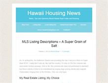 Tablet Screenshot of hawaiihousingnews.com